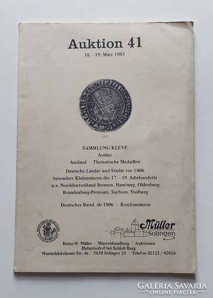 Németország 1983, német nyelvű aukciós katalógus