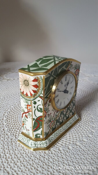 Masons applique pattern porcelain mantelpiece or table clock