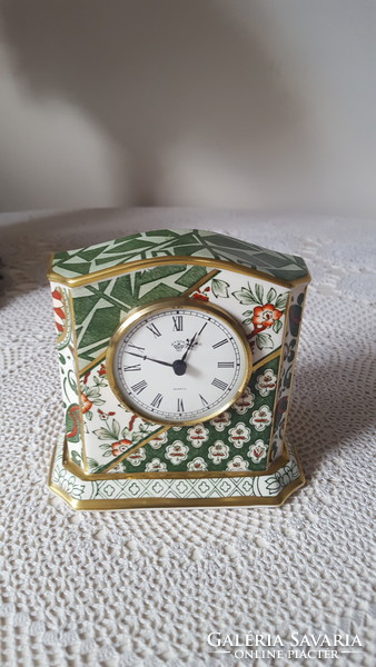 Masons applique pattern porcelain mantelpiece or table clock