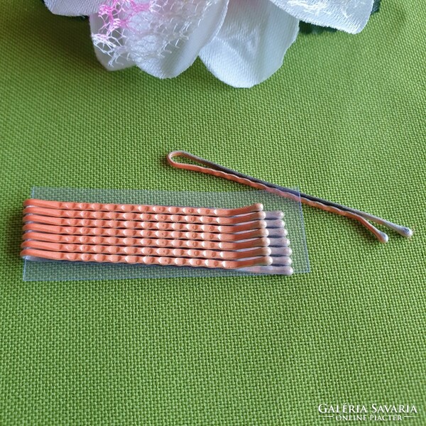 Had70-72 - peach, salmon, red wavy hair clip hairpin