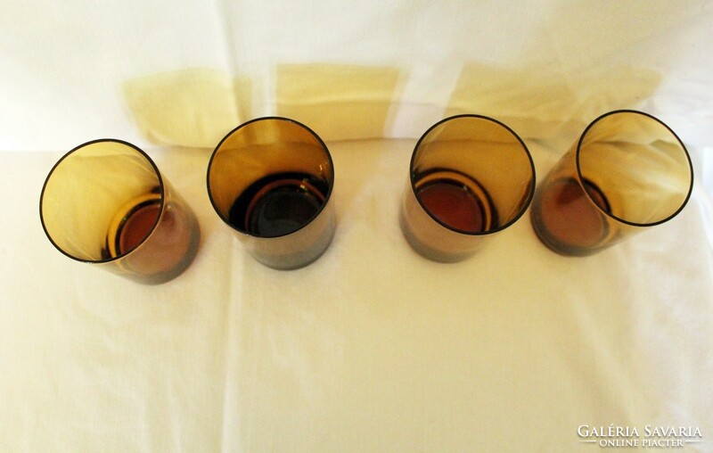 Thin orange glass cups