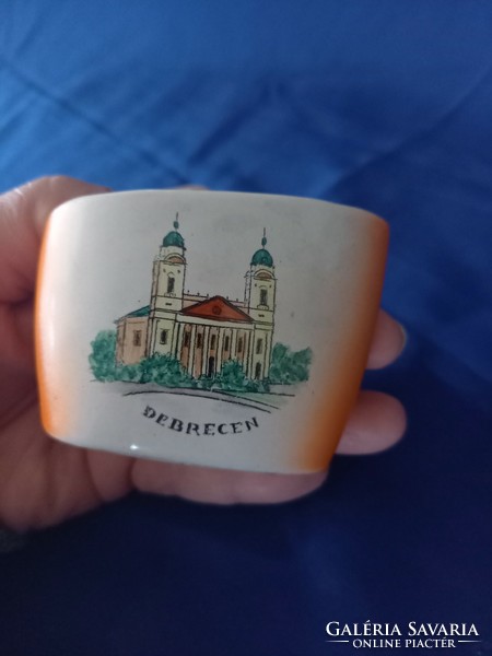 Bodrogkeresztúr ceramic Debrecen souvenir cigarette holder