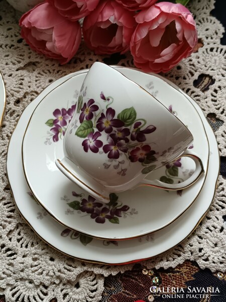 Csodálatos lila Ibolyás angol reggeliző szett