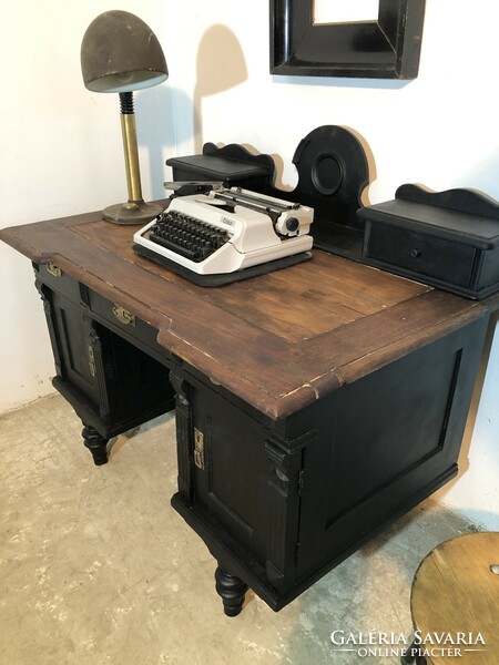 Íróasztal,régi íróasztal, ónémet íróasztal, loft, vintage, indusztrial stílus