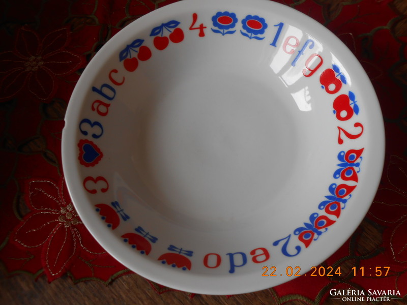 Alföldi alphabet children's deep plate