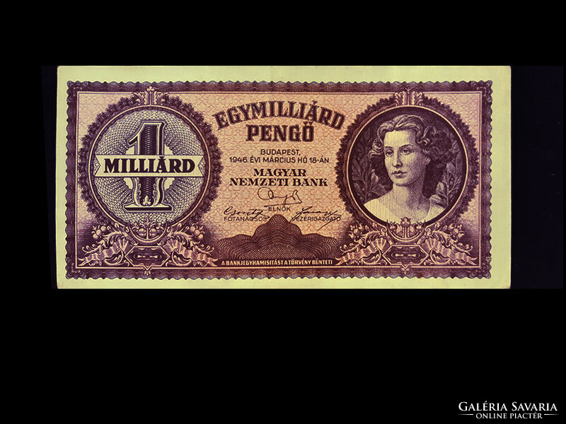 One billion pengő - nice - inflation banknote - 1946