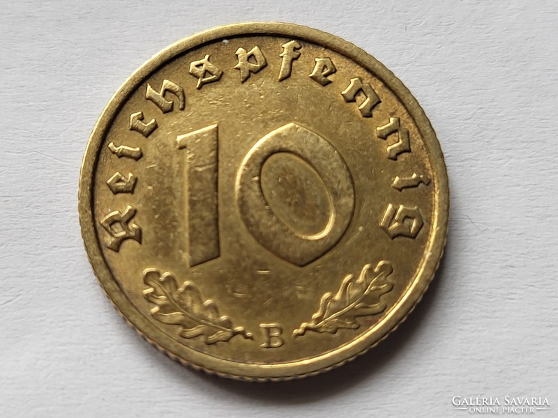 III. Empire beautiful bronze 10 pfennig 1939 b.