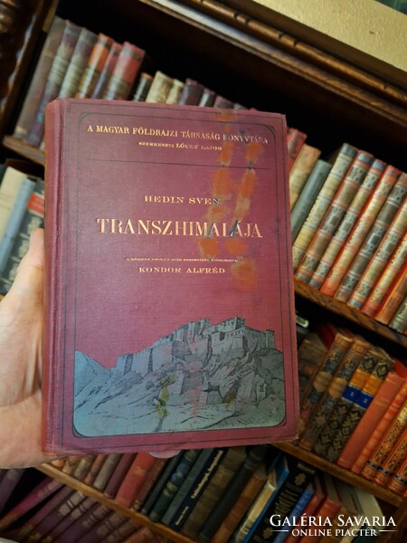 Uniquely rare! 1911? First one-volume edition-sven hedin: transhimalaya-whole canvas can!!!!