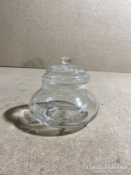 Glass sugar bowl, size 13 x 11 cm. 3048