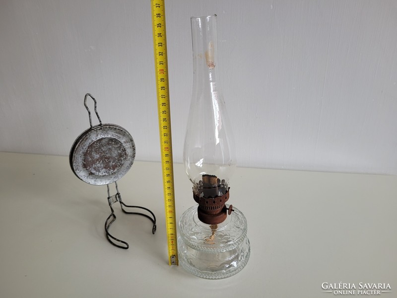 Old vintage large size wall hanging glass kerosene lamp bedside lamp