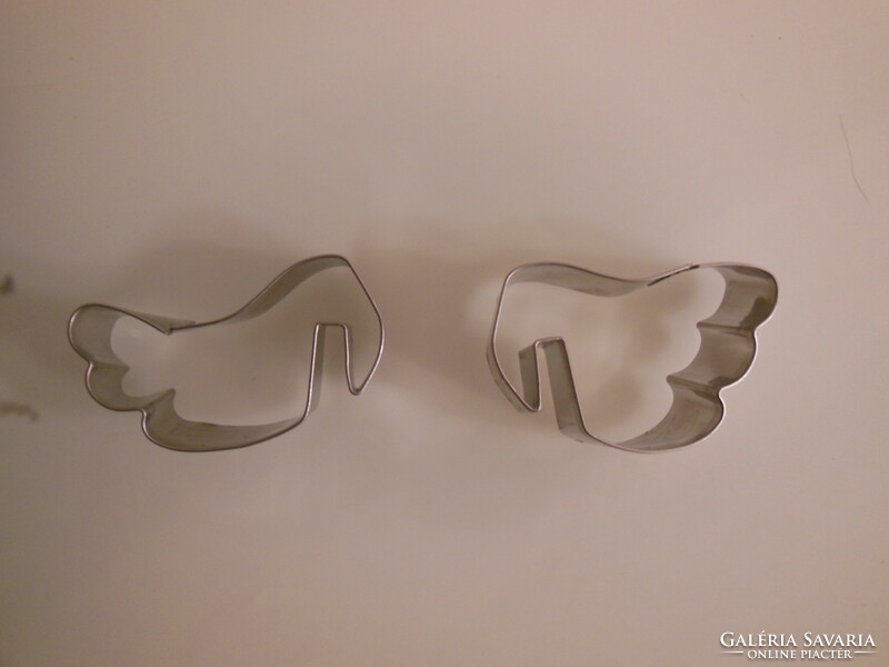 Baking tin - 2 pcs - new - angel wings - for mug - 7 x 4 x 2 cm - 7 x 5 x 2 cm - German - perfect