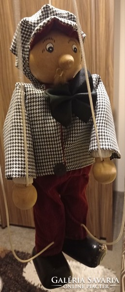 Marionette puppet, made of wood, 38 cm