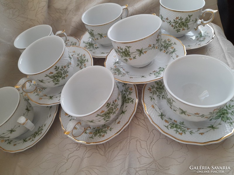 Hollóháza Erika patterned tea cup