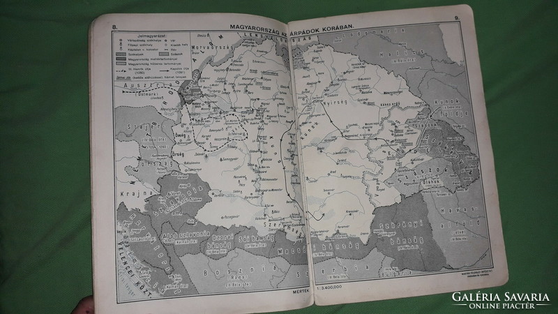 1931. Németh - koch : historical atlas i. Part of Hungary according to pictures Hungarian Geographical Institute rt