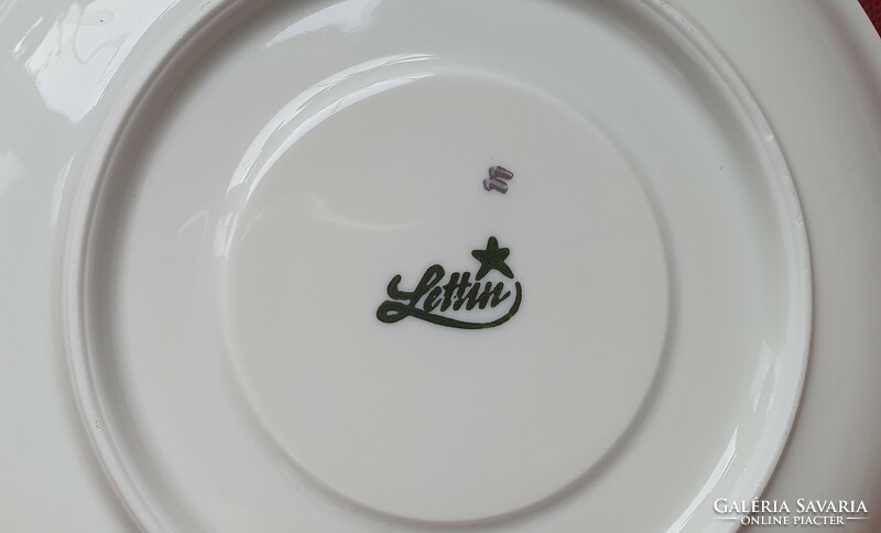 Lettin German porcelain green breakfast plate pair saucer small plate plate incomplete Easter