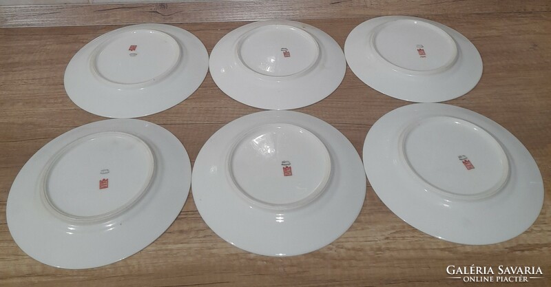 6 hüttl tivadar porcelain - dessert plate 20.5 cm.