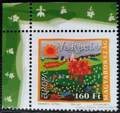 S4749bfs / 2004 europa : vacation stamp postal clean upper left arch corner