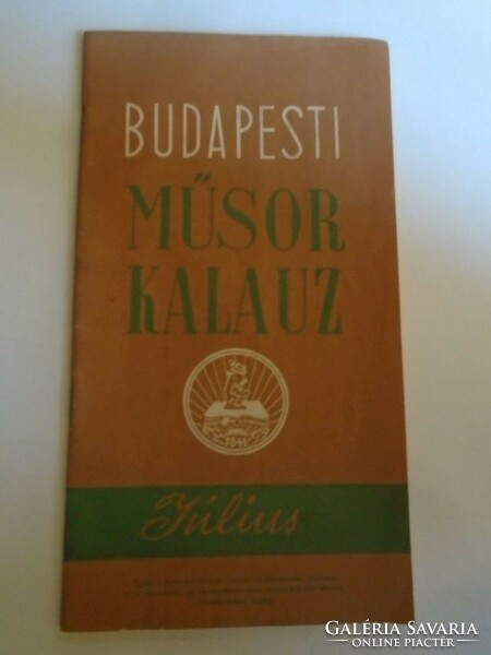 ZA488.14 - Budapest  -Budapesti Műsorkalauz   1957 Július