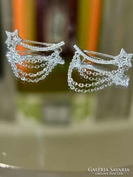 Dazzling-special pair of silver earrings