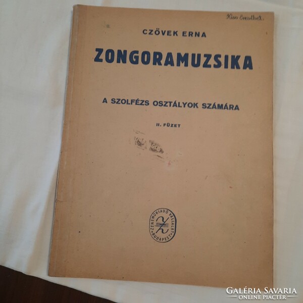 Czövek erna: piano music for solfege classes ii. Booklet music publishing company