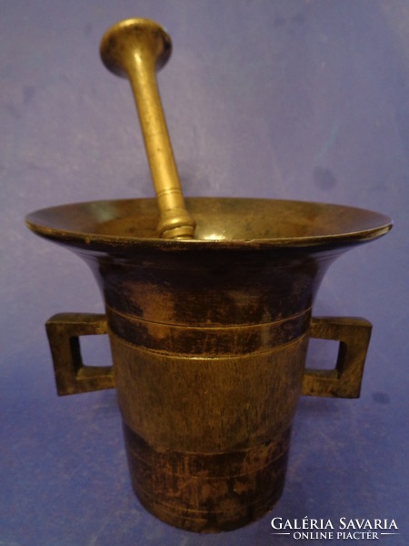 Large antique copper mortar