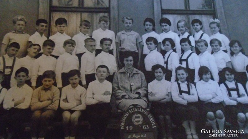 Za488.5 - József Bajza Elementary School of Újpest iv. District Budapest, bajza u. 2 Class photo 5a -1963