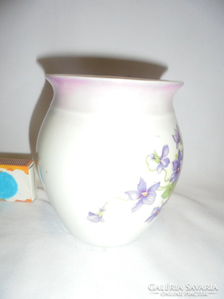 Old violet Zsolnay bell jar, mug