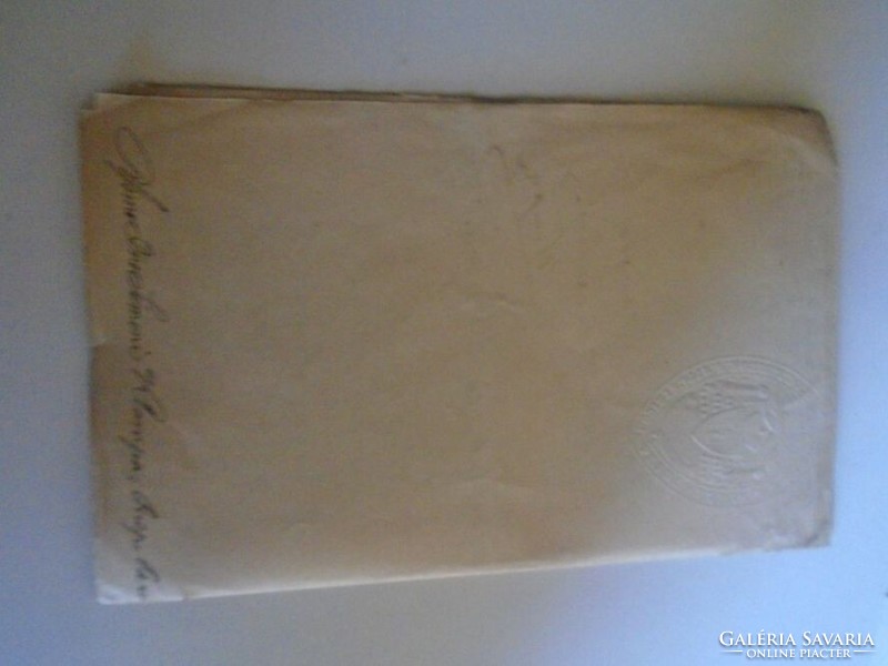 Za488.32 - Old document János Herzegprimás of Simor 1870 József Schwáb Esztergom, Sándor Trangos - clamp