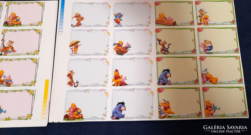 Old disney self-adhesive timetables and labels