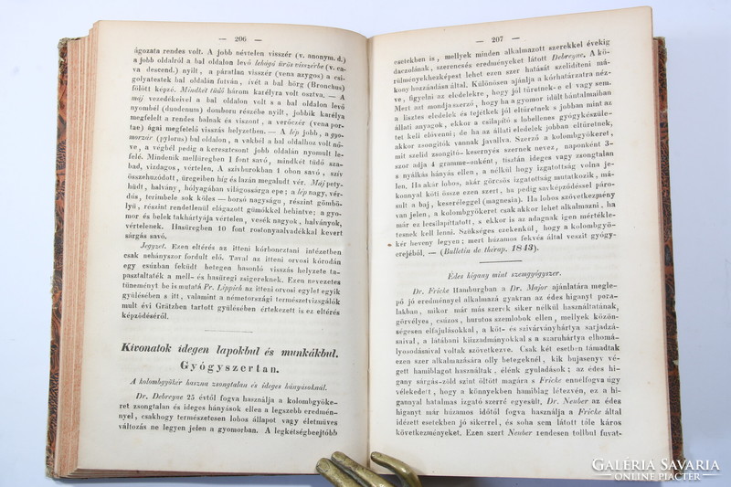 1844 - Orvosi tár - Az első magyar nyelvű orvosi folyóirat 3. folyamat 6. kötet Teljes!!