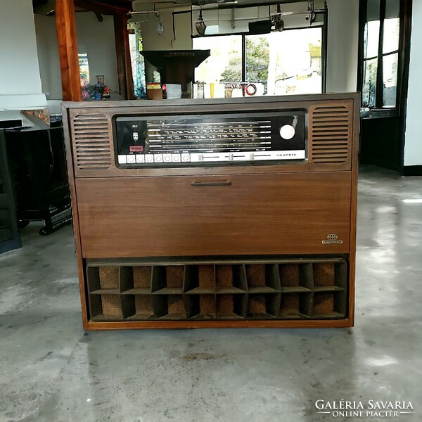 Retro, loft design Grundig radio cabinet, music cabinet