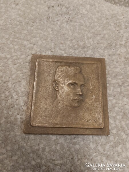 Bronze embossed plaque, with markings, 95 mm, 165 gr