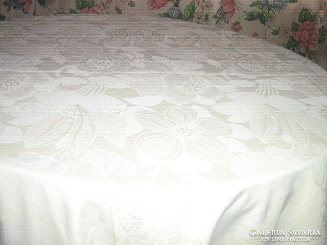 Huge damask tablecloth with beautiful yellow flowers