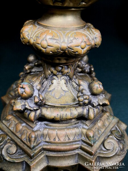 Dt/391 - rudolf ditmar sonnenbrenner - beautiful Austrian neo-baroque copper oil lamp