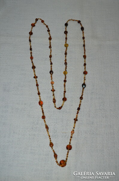 Long brown glass necklaces
