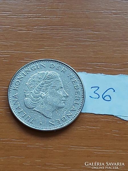 Netherlands 2 - 1/2 gulden 1972 nickel, Queen Juliana 36.