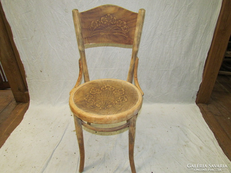 Antik Thonet szék nyomott mintás(felújított)