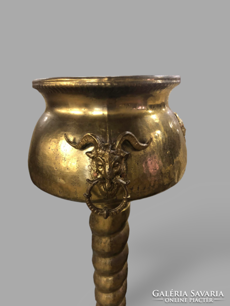 Copper pedestal, bowl, key ring
