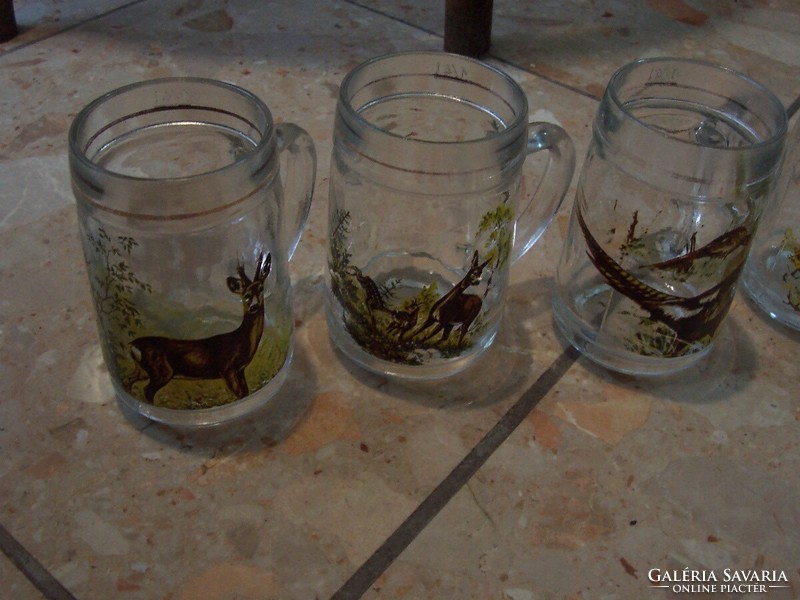For hunters! Small mug with 6 ears with forest animals