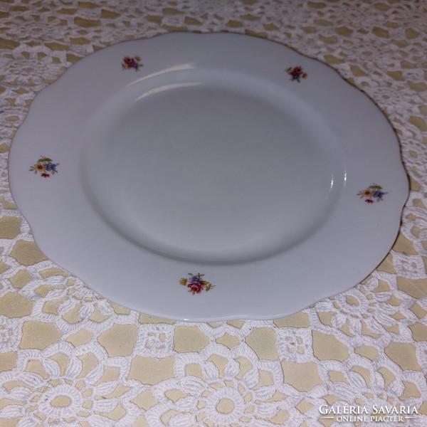 Zsolnay porcelain flat plate, smooth edge