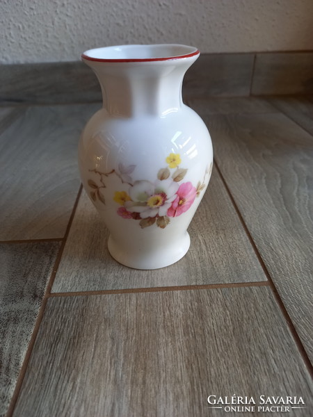 Gyönyörű régi Zsolnay porcelán váza (14x9 cm)