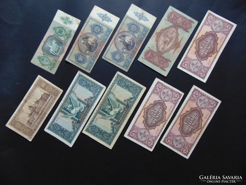10 pieces of mixed banknotes