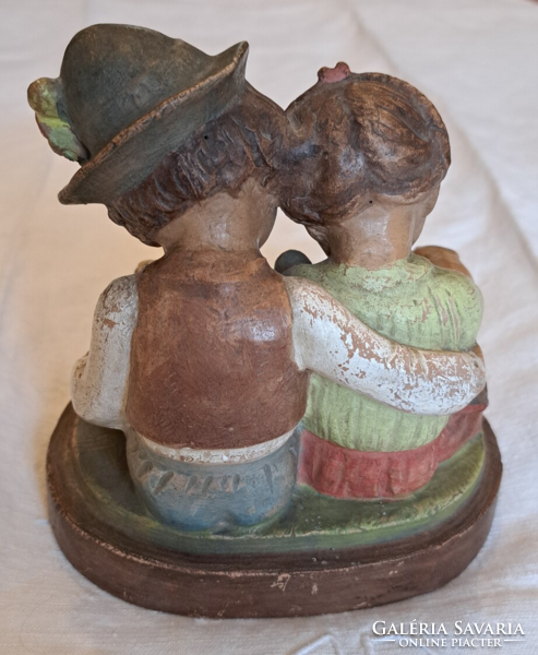 Careful ceramics, a pair of figurines