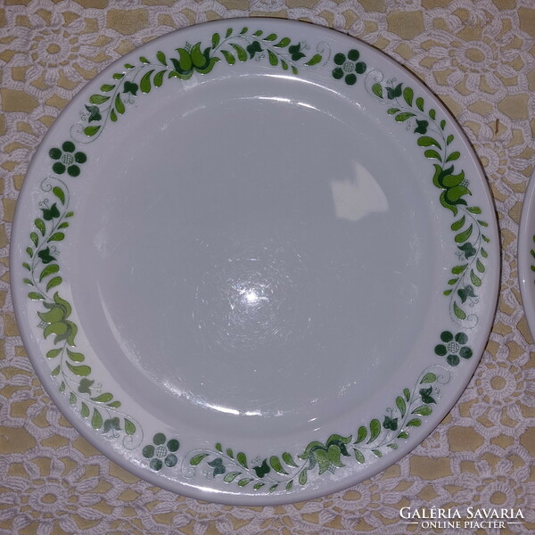Alföldi green Hungarian patterned porcelain plates