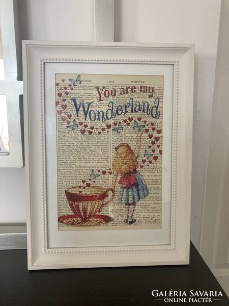 Alice in Wonderland children's room decoration framed art print