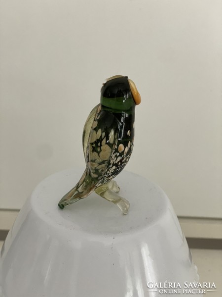 From the owl collection, an old owl figurine glass ornament decoration 7 cm