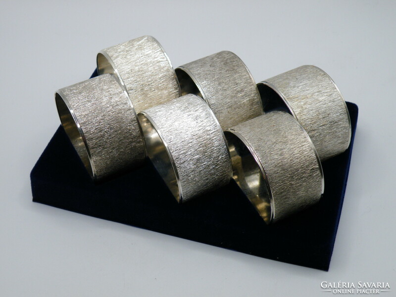 Uk0274 6 Piece Decorative Silver Plated Napkin Ring Napkin Holder Set Free Post