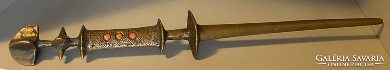 Industrial artist bronze leaf opener 31.50 cm