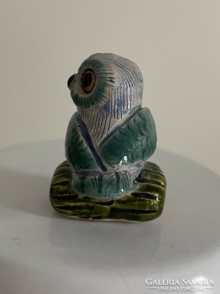From the owl collection, an old ceramic ornament with an owl figure, decoration 3 cm