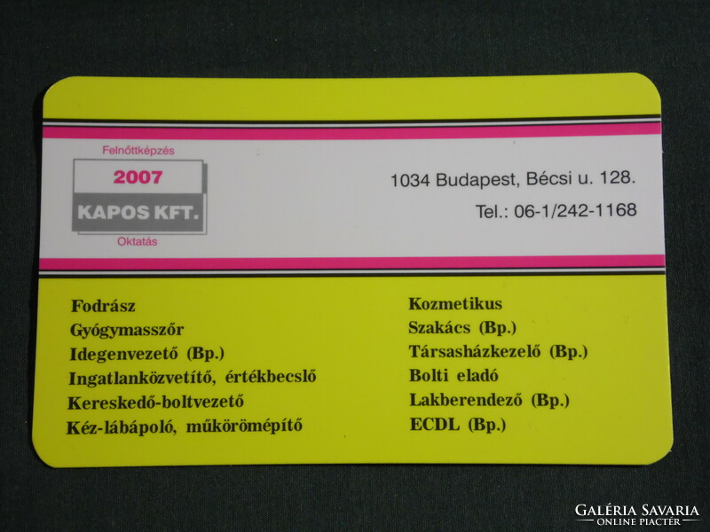 Card calendar, adult training for goalkeepers, vocational school, Budapest, 2008, (6)